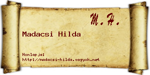 Madacsi Hilda névjegykártya